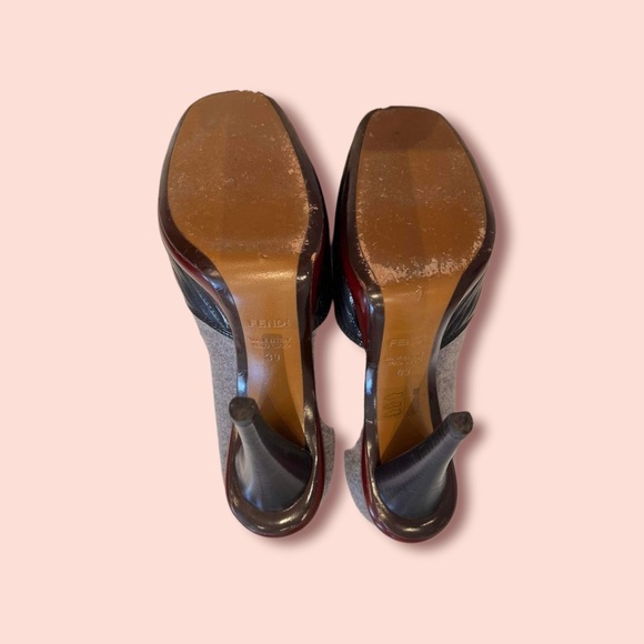 Fendi Leather and Wool Pumps - Picture 5 of 10